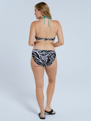 Zwart - Animal Docks bikinitop met print en gestrikte voorkant voor dames - Image 3 of 8