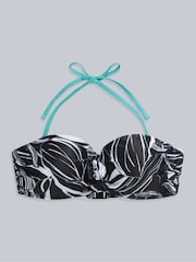 Zwart - Animal Docks bikinitop met print en gestrikte voorkant voor dames - Image 5 of 8