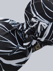 Zwart - Animal Docks bikinitop met print en gestrikte voorkant voor dames - Image 7 of 8