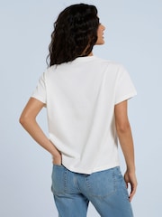 Animal White Phoenix Stripe Womens Organic T-Shirt - Image 3 of 8