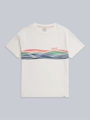 Animal White Phoenix Stripe Womens Organic T-Shirt - Image 5 of 8