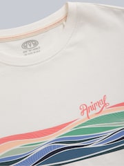 Animal White Phoenix Stripe Womens Organic T-Shirt - Image 8 of 8