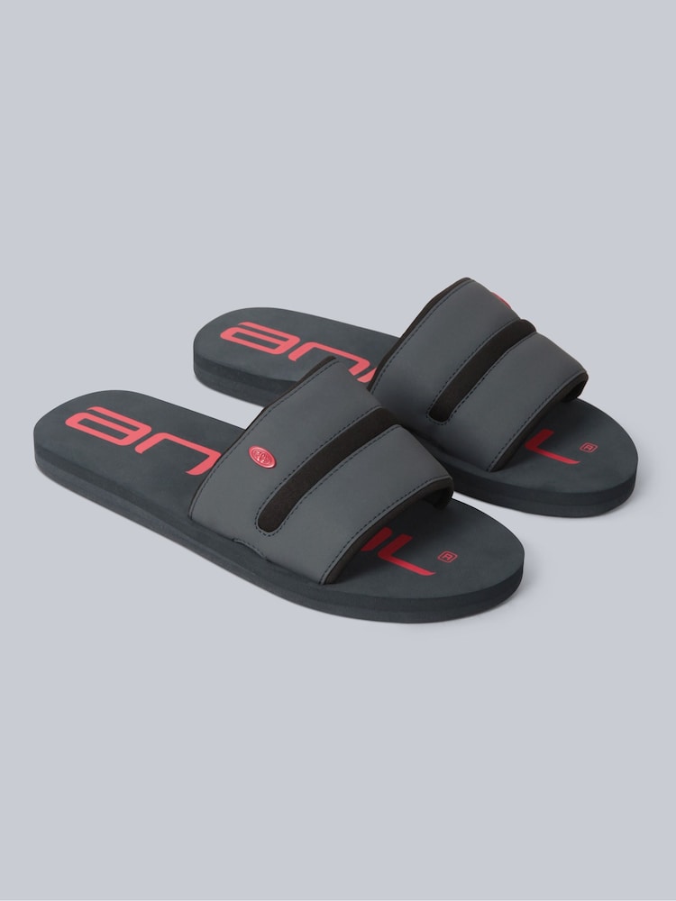 Animal Charcoal Grey Wave Sliders - Image 1 of 5