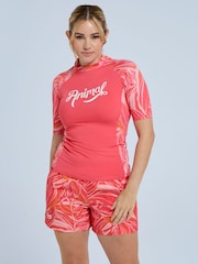 Animal Light Pink Womens Lucie Recycled Rash Vest - Image 2 of 8