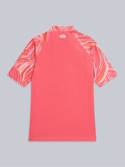 Animal Light Pink Womens Lucie Recycled Rash Vest - Image 6 of 8