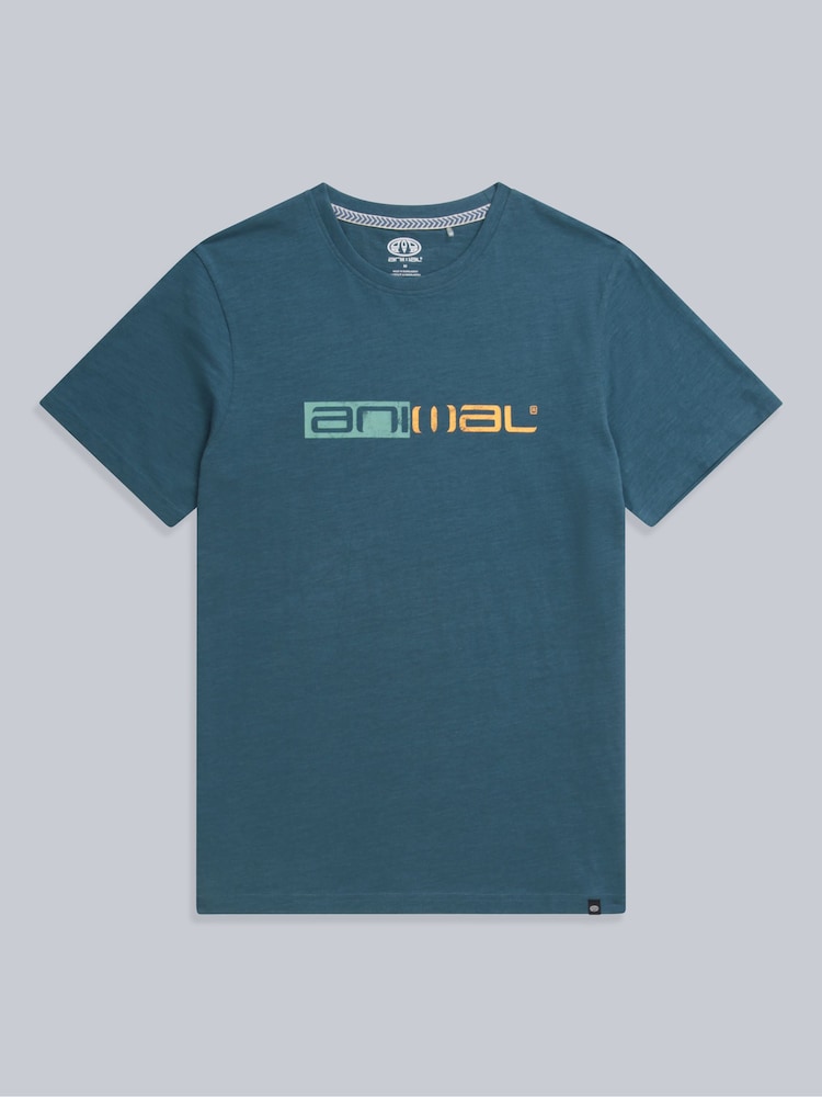 Animal Blue Mens Jacob Organic T-Shirt - Image 1 of 4 Animal Blue Mens Jacob Organic T-Shirt - Image 1 of 4