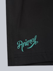 Animal Charcoal Black Womens Aurora Mini Quick Drying Boardshorts - Image 8 of 8