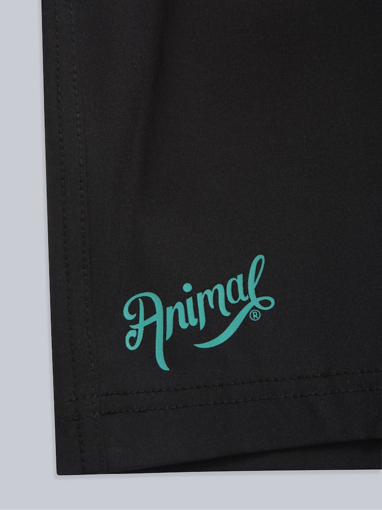 Animal Charcoal Black Womens Aurora Mini Quick Drying Boardshorts - Image 8 of 8