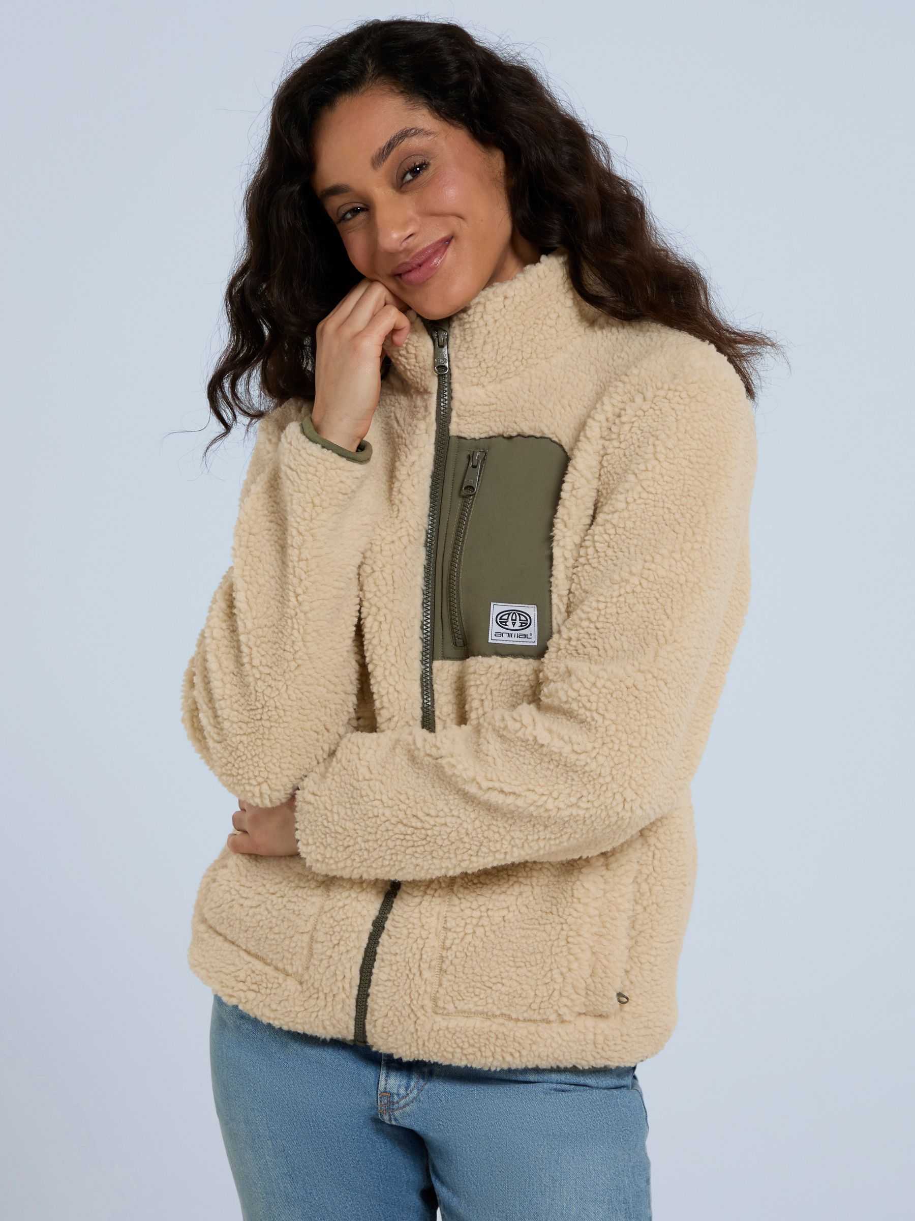Buy Animal Cream Womens Hennie Borg Jacket from Next Armenia