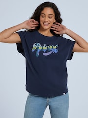 Animal Blue Womens Holly Script T-Shirt - Image 1 of 8