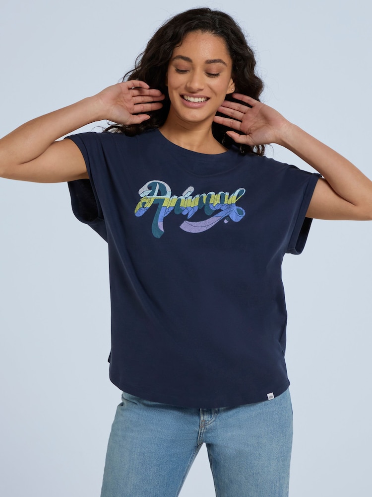 Animal Blue Womens Holly Script T-Shirt - Image 1 of 8