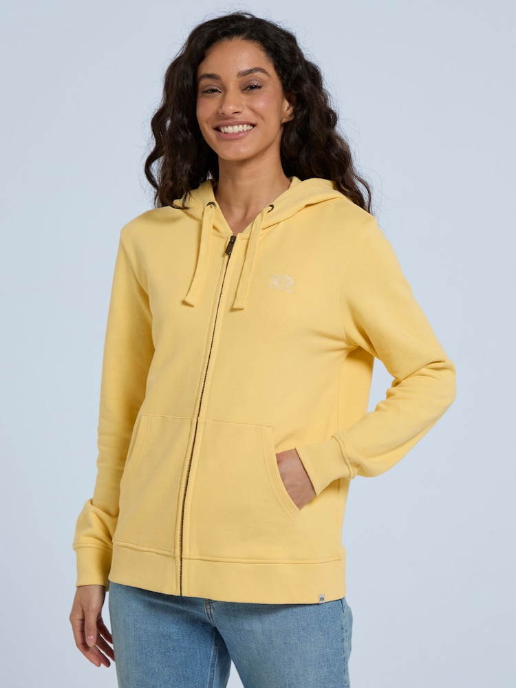Animal Yellow Womens Nikki Organic Zip Through Hoodie - Image 2 of 8