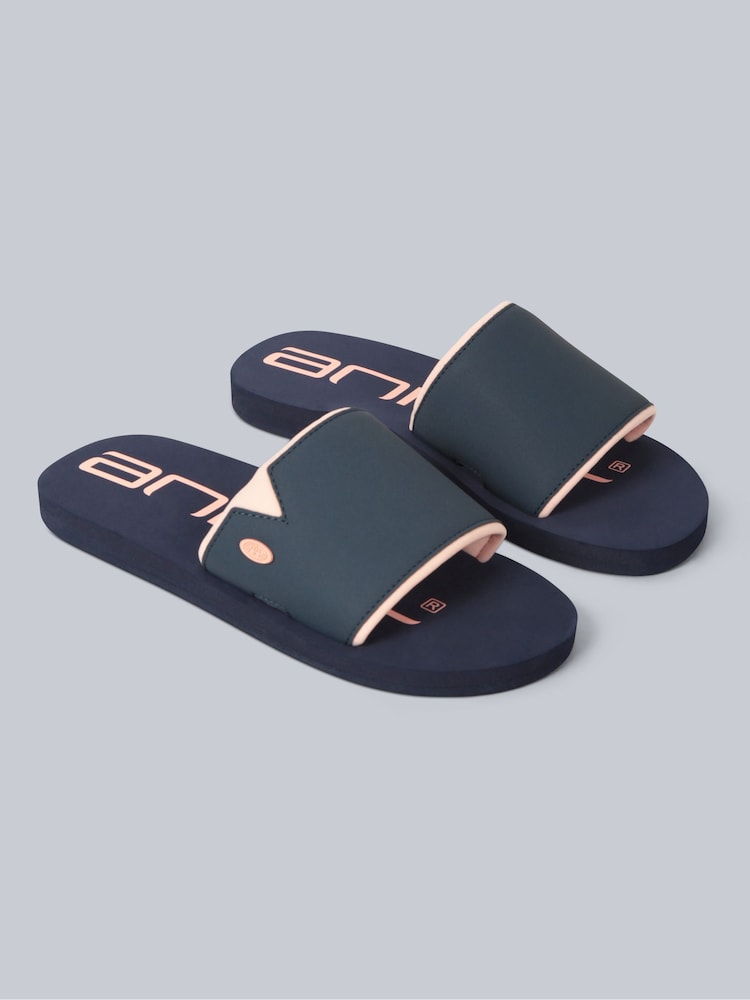Animal Blue Womens Wave Sliders - Image 1 of 5