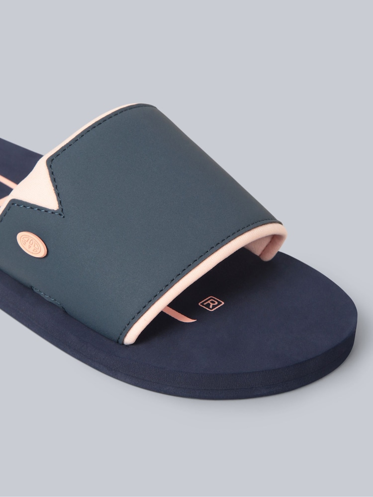 Animal Blue Womens Wave Sliders - Image 4 of 5