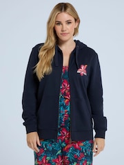 Animal Blue Blue Womens Maya Zip Up Hoodie - Image 4 of 9