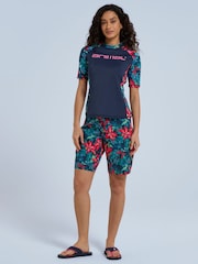 Animal Dark Blue Womens Lucie Quick Drying Rash Vest - Image 3 of 7