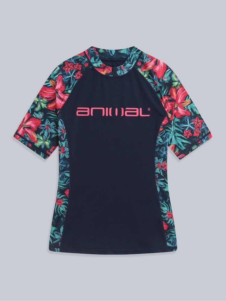 Animal Dark Blue Womens Lucie Quick Drying Rash Vest - Image 4 of 7