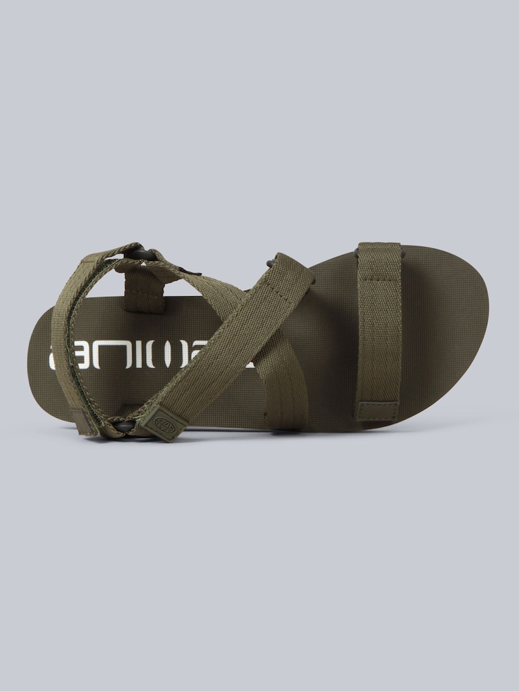 Animal Green Womens Drift Sandals - Image 2 of 6