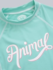 Animal Blue Kids Daisy Recycled Rash Vest - Image 3 of 4