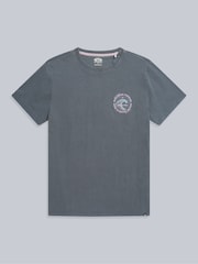 Animal Blue-Grey Mens Chase Relaxed 100% Cotton T-Shirt - Image 5 of 9