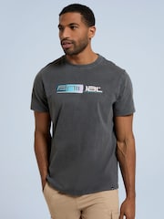 Animal Grey Mens Chase Relaxed 100% Cotton T-Shirt - Image 1 of 9