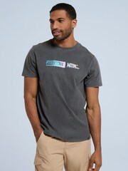 Animal Grey Mens Chase Relaxed 100% Cotton T-Shirt - Image 2 of 9