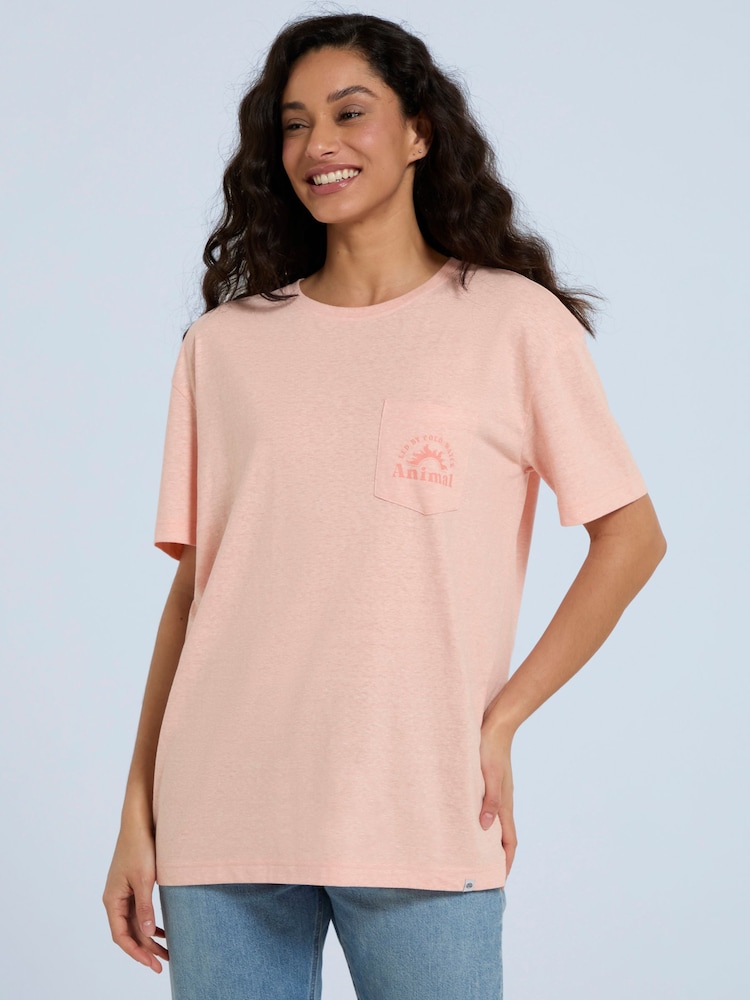 Pink - Animal Womens Elena Pocket T-Shirt - Bild 1 von 9