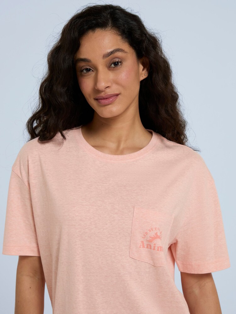 Animal Pink Womens Elena Pocket T-Shirt - Image 4 of 4 Animal Pink Womens Elena Pocket T-Shirt - Image 4 of 4