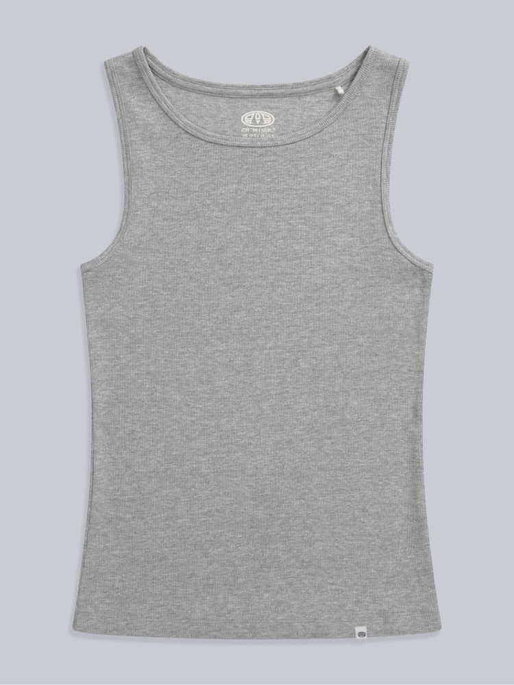 Animal Grey Womens Ribbed Tank - Image 1 of 4 Animal Grey Womens Ribbed Tank - Image 1 of 4