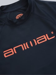 Animal Orange Womens Lillie Printed Panel Quick Drying Rash Vest - Image 3 of 4