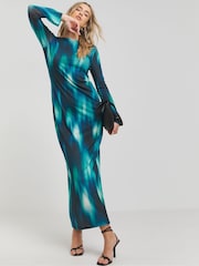 Simply Be – bedrucktes Maxikleid aus Netzstoff - Bild 1 von 4