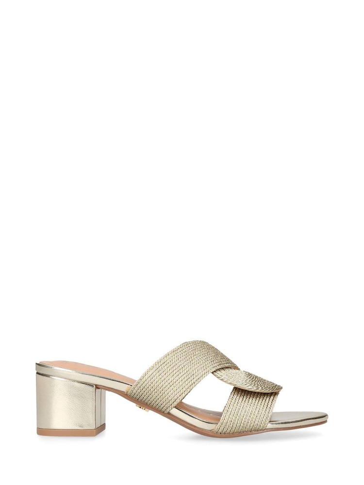 KG Kurt Geiger Gold Rosie Sandals - Image 1 of 5