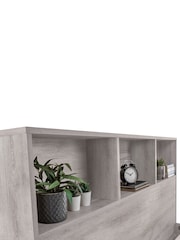 Julian Bowen Grey Oak Bali Bookcase Headboard Storage Bed - Image 2 of 5