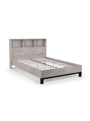 Julian Bowen Grey Oak Bali Bookcase Headboard Storage Bed - Image 4 of 5