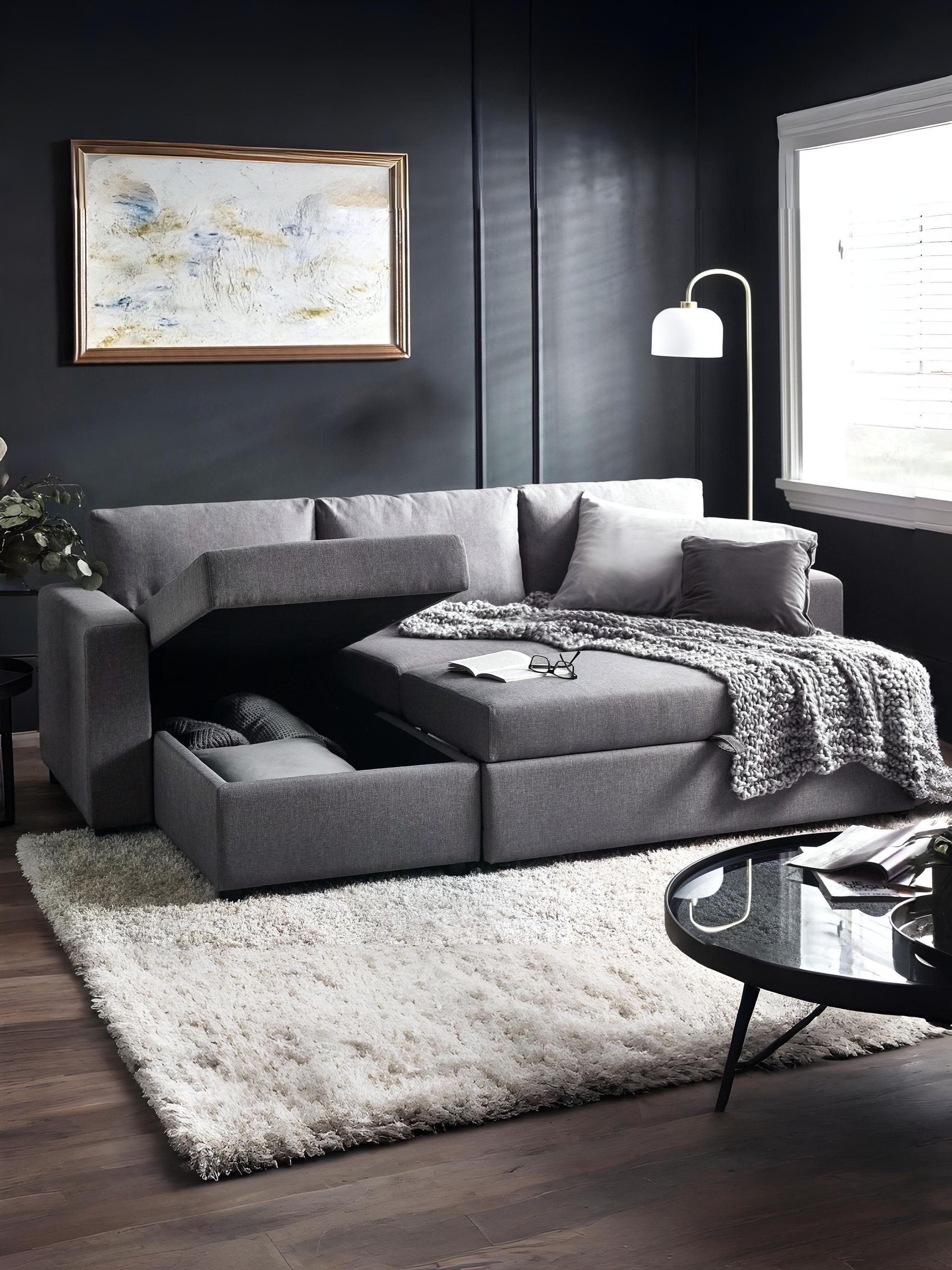 Julian Bowen Angel Double Sleeper Sofa Bed - Light Grey Linen - Converts to Bed - Image 5