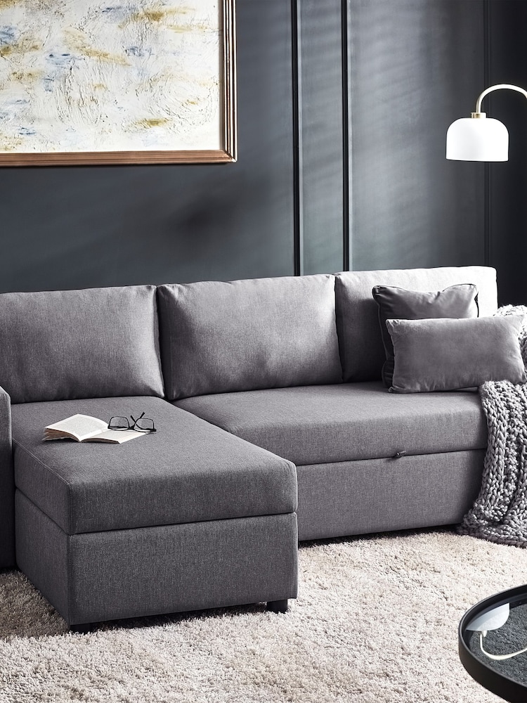 Julian Bowen Light Grey Angel Sofabed With Storage - Image 1 of 6