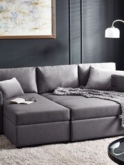 Julian Bowen Light Grey Angel Sofabed With Storage - Image 3 of 6