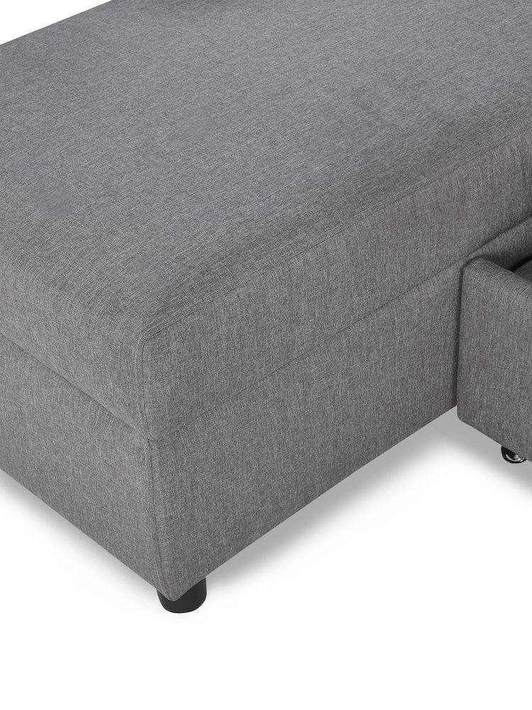 Julian Bowen Light Grey Angel Sofabed With Storage - Image 6 of 6