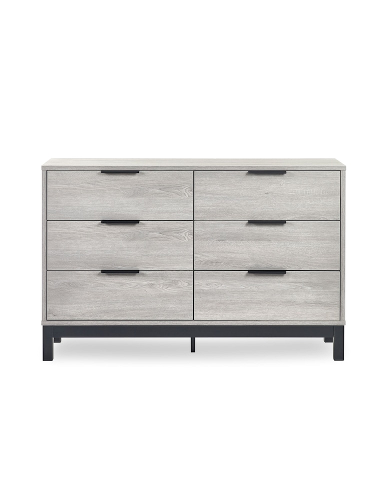 Julian Bowen Grey Oak Bali 6 Drawer Wide Chest - Image 5 of 5