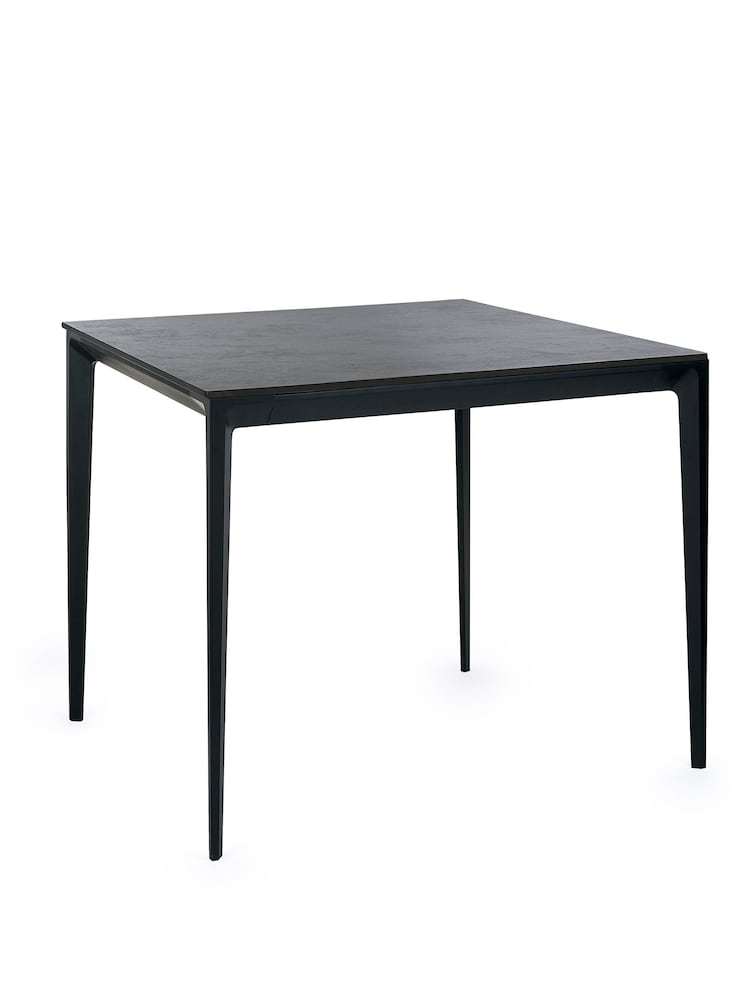 Julian Bowen Slate Grey Miami Square Stone Top Dining Table - Image 1 of 4