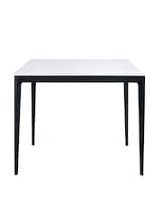 Julian Bowen White Marble Miami Square Stone Top Dining Table - Image 2 of 2