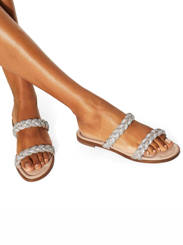 KG Kurt Geiger Silver Chrome Riley Sandals - Image 1 of 5