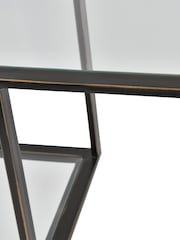 Libra Gilded Dark Bronze Deveraux Metal and Glass Console Table - Image 6 of 6