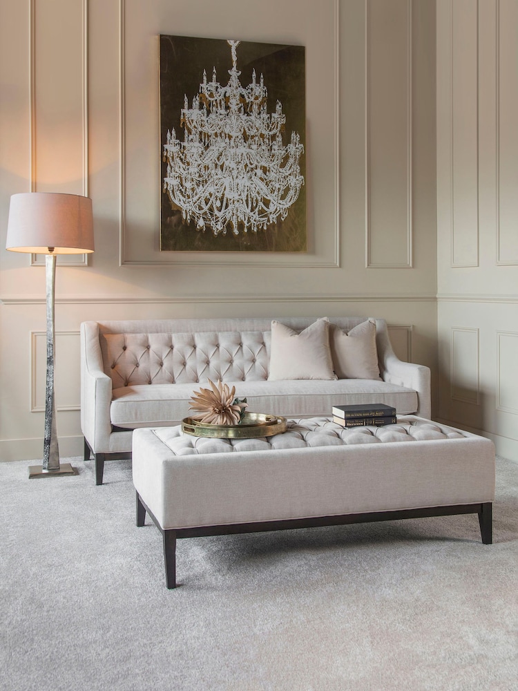 Libra Ivory Theodore Buttoned 3 Seater Sofa - Image 2 of 6