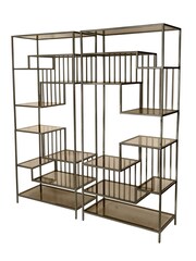 Libra Set of 2 Gold Westley Shelving Units - Image 2 of 5