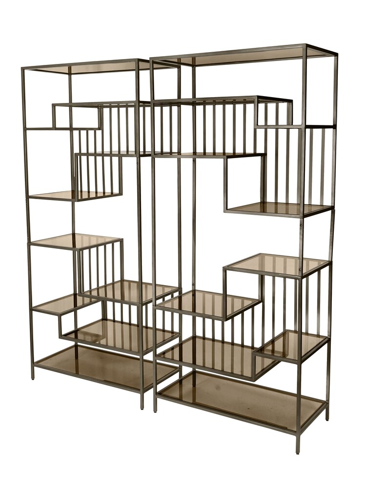 Libra Set of 2 Gold Westley Shelving Units - Image 2 of 5