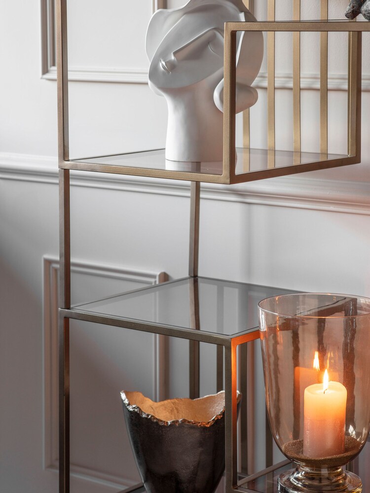 Libra Set of 2 Gold Westley Shelving Units - Image 5 of 5