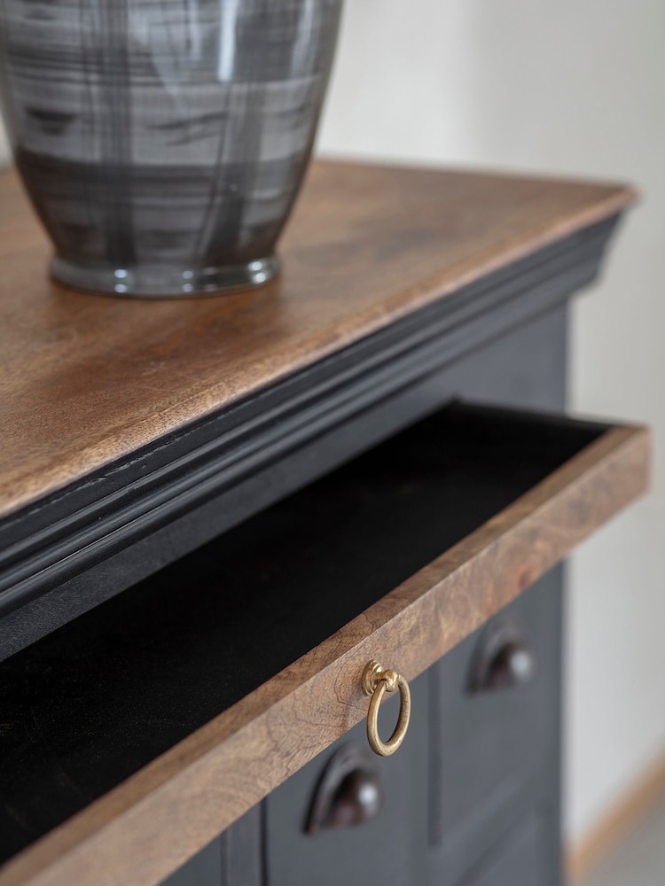 Libra Antique Black Hoxton II Mango 15 Drawer Chest - Image 2 of 5