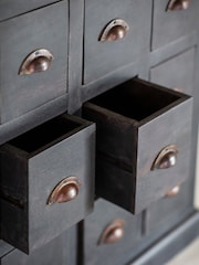 Libra Antique Black Hoxton II Mango 15 Drawer Chest - Image 3 of 5