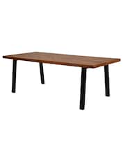 Libra Natural Burnham II Herringbone 6-8 Seater Dining Table - Image 2 of 6